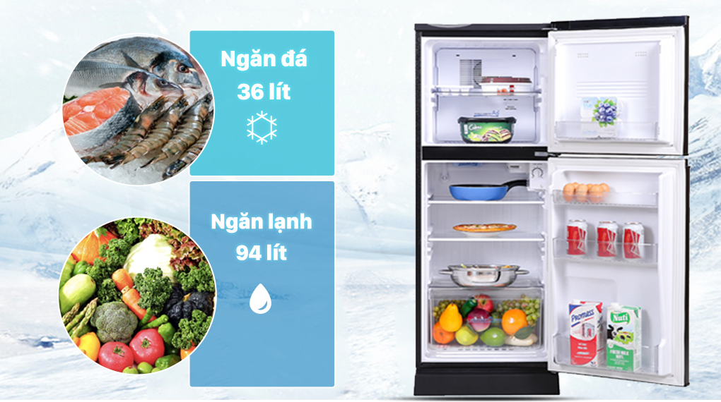 Kinh nghiệm chọn mua tủ lạnh dưới 5 triệu cho sinh viên, người đi làm > Tủ lạnh Aqua 130 lít AQR-T150FA(BS)