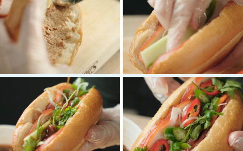 Hoàn thành bánh mì thịt nguội