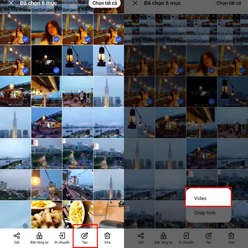 Cách ghép ảnh thành video trên điện thoại Realme