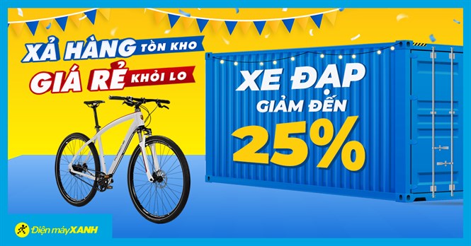 Xả hàng tồn kho - Xe đạp giảm giá 25% cùng nhiều quà tặng hấp dẫn