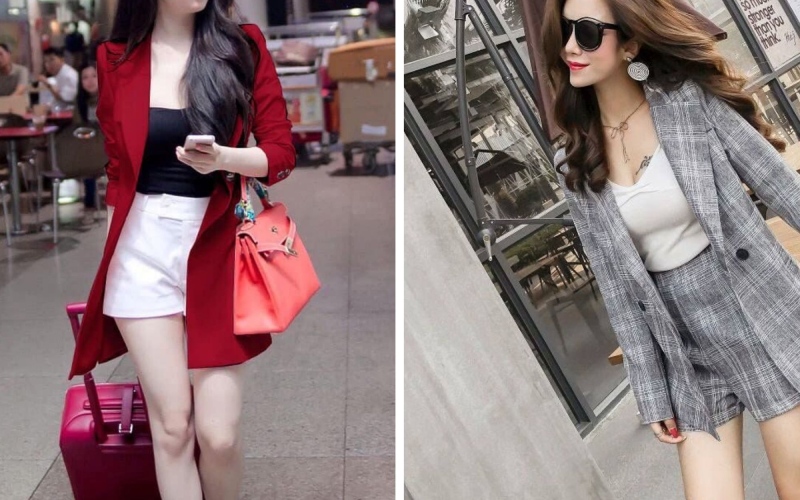 Áo Vest Nữ Công Sở Hàn Quốc NK Fashion Dáng Ngắn Thời Thượng Chất Liệu Cao