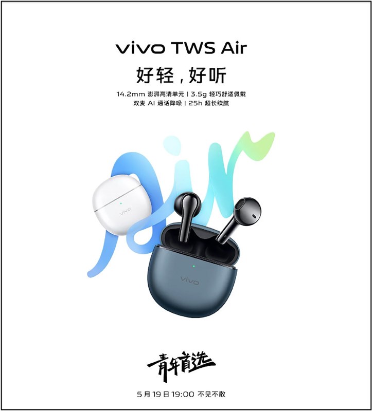 Poster tai nghe Vivo TWS Air