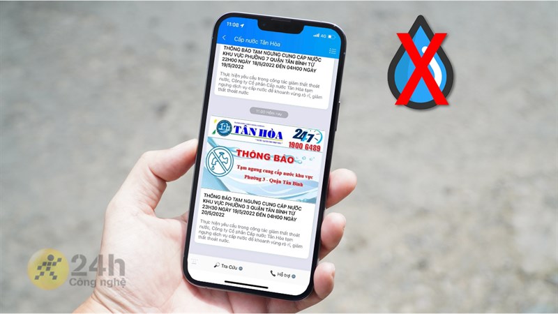 Cách nhận thông báo lịch cắt nước qua Zalo