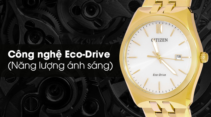 Đồng hồ CITIZEN 38 mm Nam BM7332-61P sử dụng công nghệ Eco - Drive, hoạt động nhờ nguồn năng lượng đến từ ánh sáng