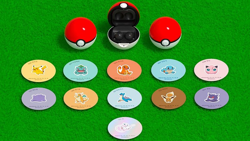 Hình ảnh tai nghe Galaxy Buds 2 phiên bản Pokemon Hình ảnh tai nghe Galaxy Buds 2 phiên bản Pokemon