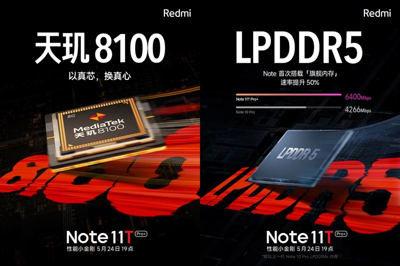 Redmi Note 11T Pro e 11T Pro Plus lançados: tela de 144 Hz e SoC MediaTek