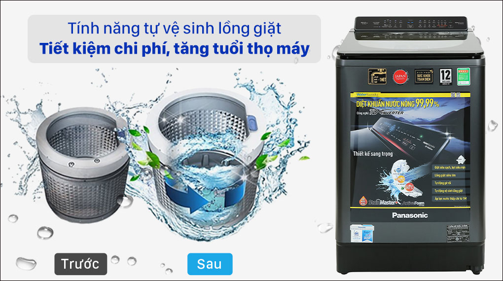 tự vệ sinh lồng giặt