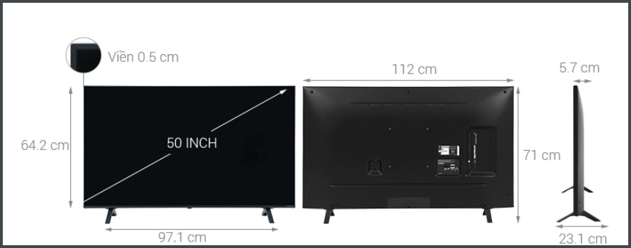 2. Các thương hiệu tivi 50 inch nổi bật