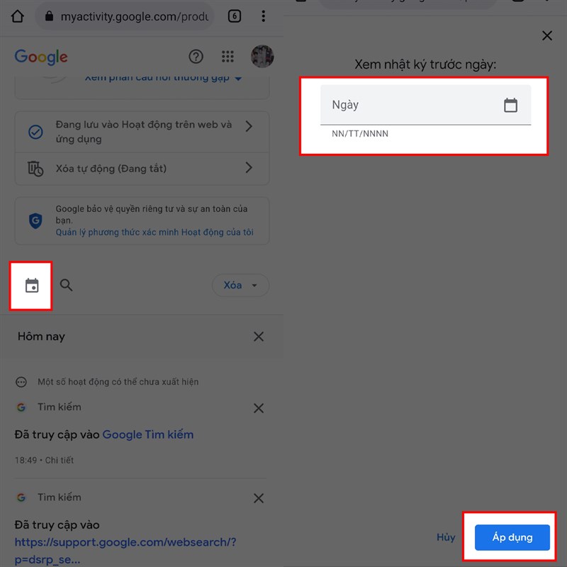Cách xem lại lịch sử tìm kiếm trên Google