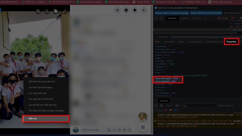 Cách xem kích thước ảnh