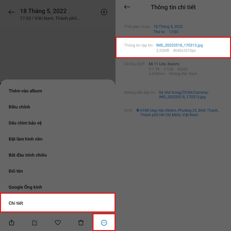 Cách xem kích thước ảnh