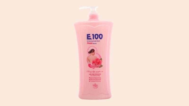 Sữa tắm trắng da E100 Rose tinh chất hoa hồng