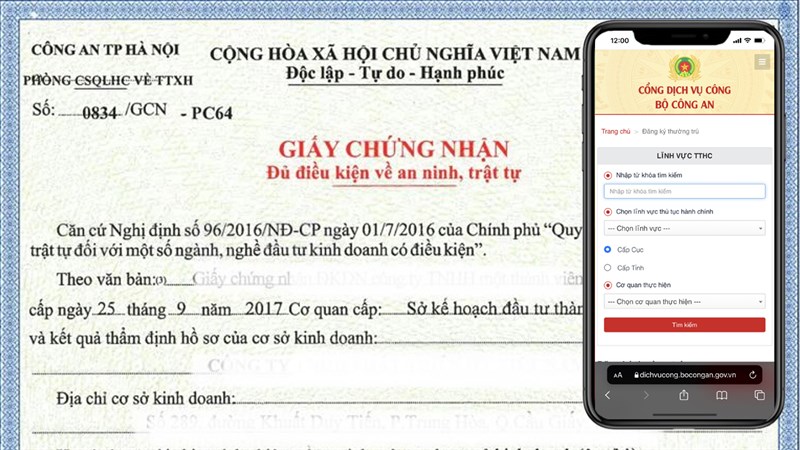 Cách đổi giấy chứng nhận đủ điều kiện an ninh trật tự Cách đổi giấy chứng nhận đủ điều kiện an ninh trật tự