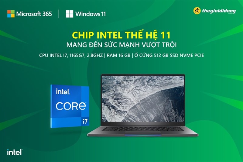 Chip Intel thế hệ 11 mang đến sức mạnh vượt trội