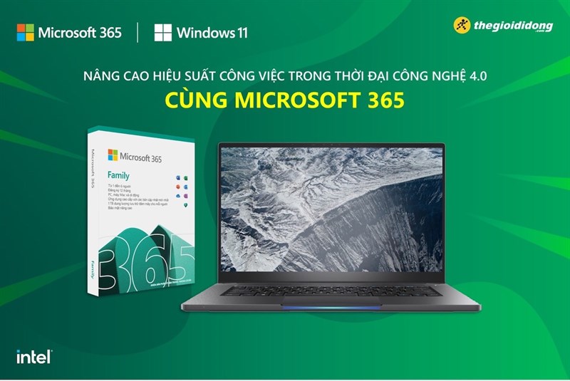 Intel NUC Laptop và Microsoft 365