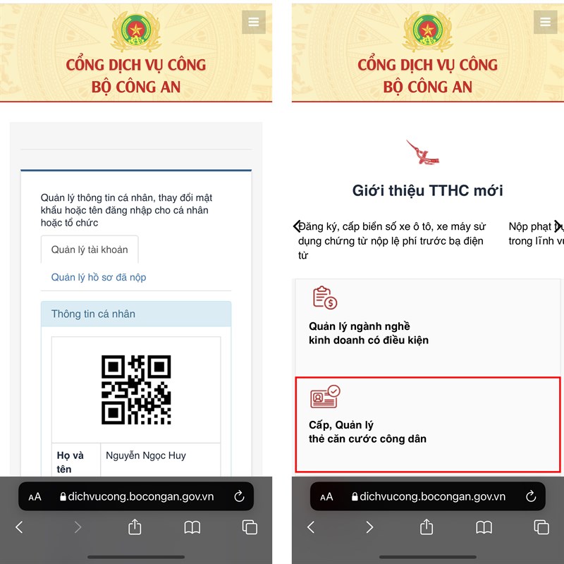 Cách xin xác nhận số Căn cước công dân