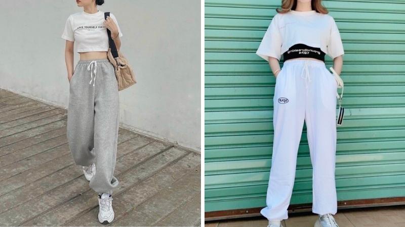  Áo croptop và quần jogger