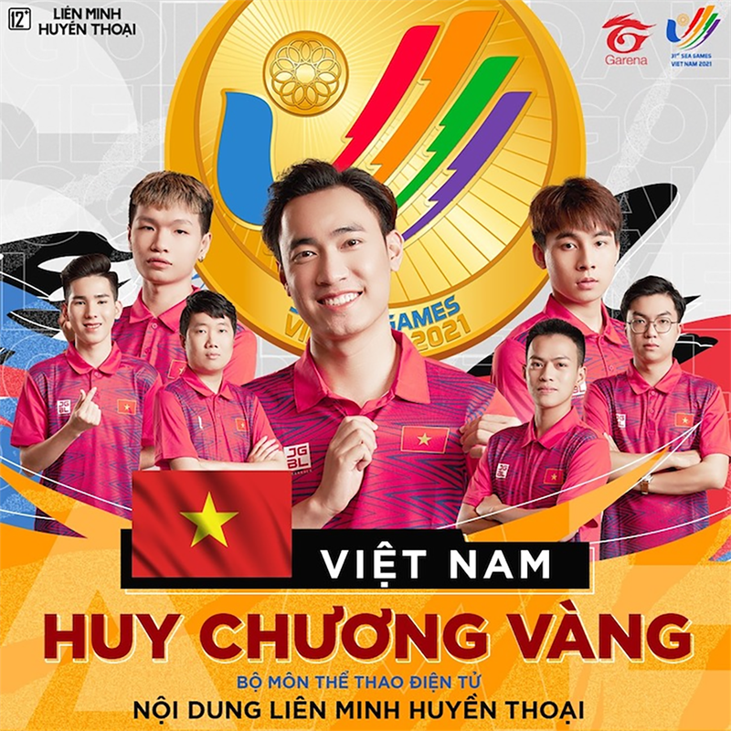 GAM Esports trong mau ao doi tuyen quoc gia Viet Nam gianh huy chuong vang