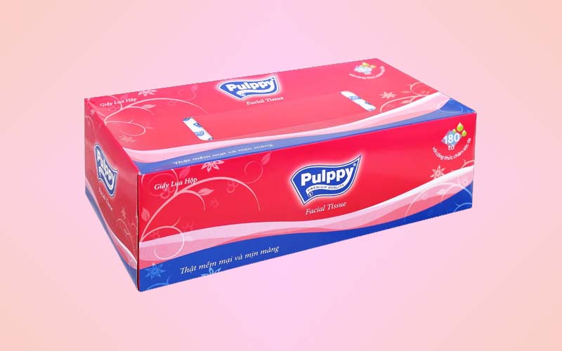 Khăn giấy lụa Pulppy hộp 180 tờ