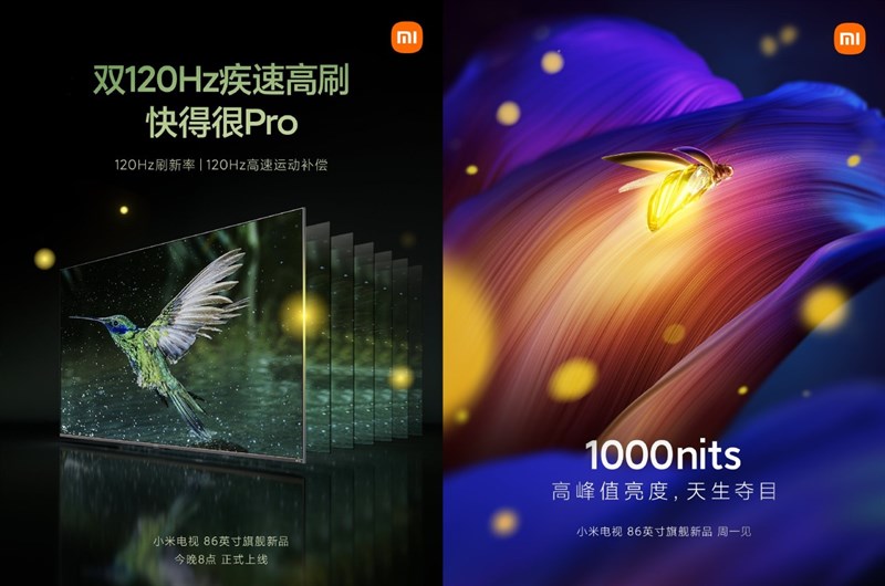 Xiaomi TV ES Pro 86 inch ra mắt, hỗ trợ tốc độ làm mới 120Hz