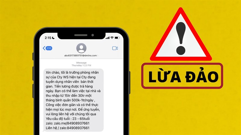 Dồn dập tin nhắn lừa đảo mời làm việc online: ‘Đâu ra việc nhẹ lương cao!’ Dồn dập tin nhắn lừa đảo mời làm việc online: ‘Đâu ra việc nhẹ lương cao!’