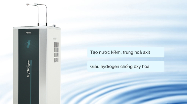 Máy lọc nước RO Hydrogen Kangaroo KG100HX VTU 10 lõi có thể tạo nước kiềm, trung hòa axit