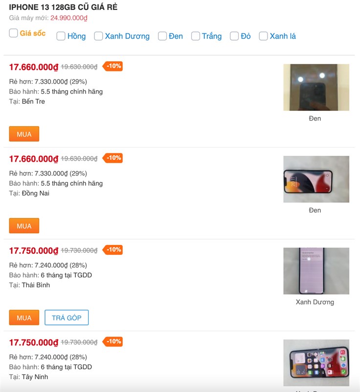 Giá iPhone 13 cũ hiện tại bao nhiêu? Quá sốc vì rẻ hơn 29% máy mới