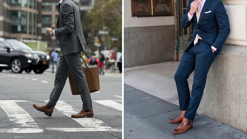 Bộ suit và chelsea boot