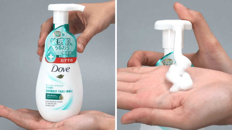 Sữa rửa mặt bọt Dove cho da nhạy cảm
