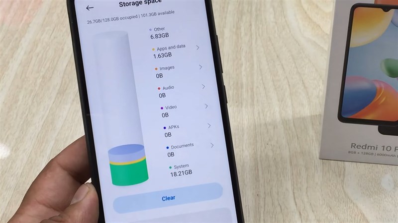 Redmi 10 Power sở hữu bộ nhớ RAM tối đa 11 GB cùng 128 GB bộ nhớ trong