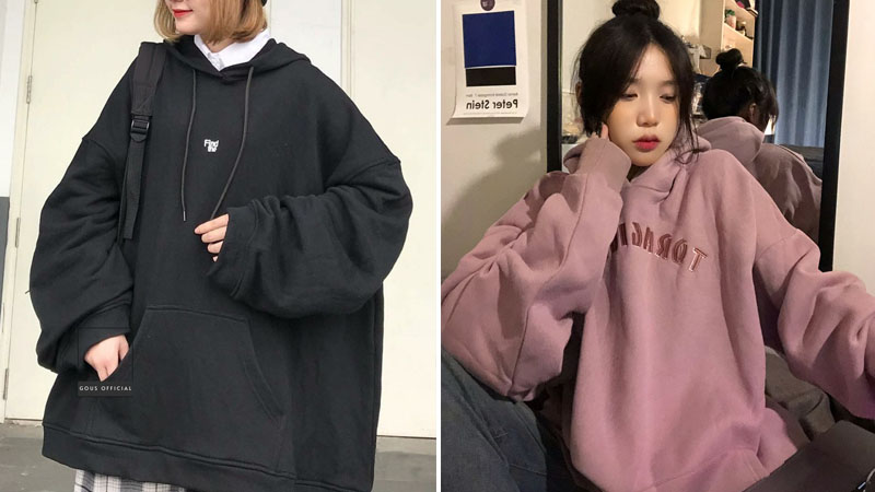 Áo hoodie nữ oversize