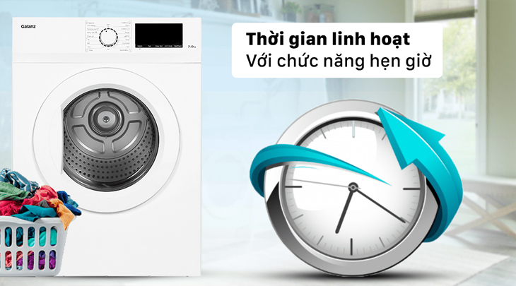 Hẹn giờ sấy là một tính năng vô cùng tiện lợi đối với những ai quá bận bịu trong ngày