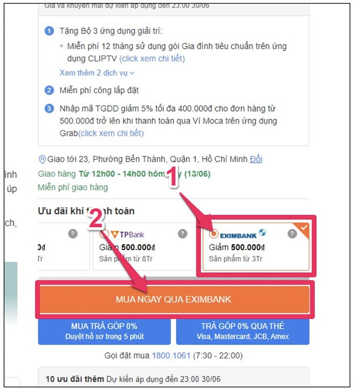 Hướng dẫn khách hàng thao tác trên web