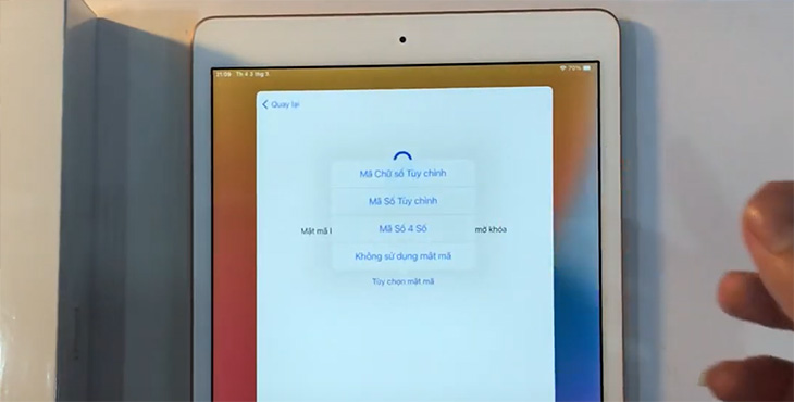 cài đặt password cho iPad