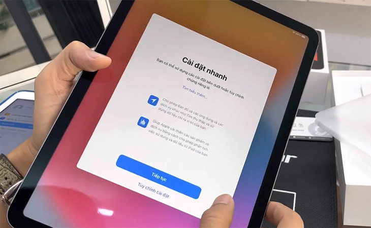 cài đặt iPad mới mua
