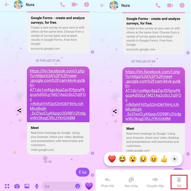 Cách Messenger xử lý tin nhắn đã gỡ và ảnh hưởng đến người nhận