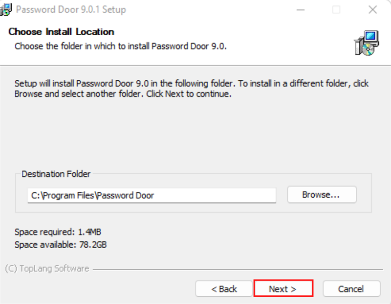 Chọn Next. Chọn Next.