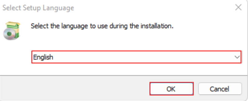 Chọn vào ngôn ngữ > OK.