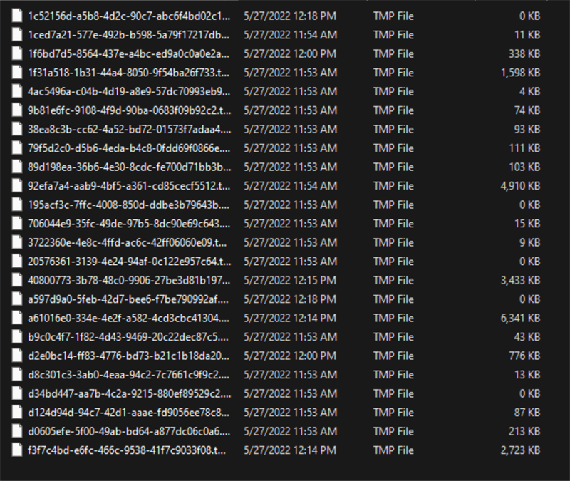 Sẽ có một số files không xóa được