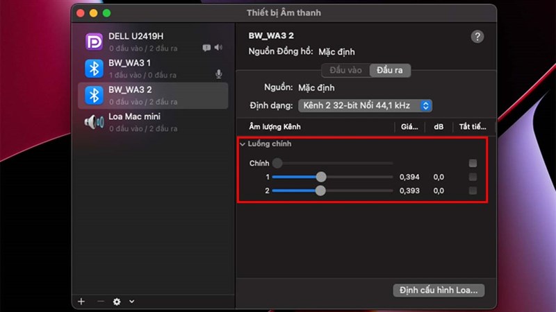 cách điều chỉnh âm thanh loa ngoài trên MacBook