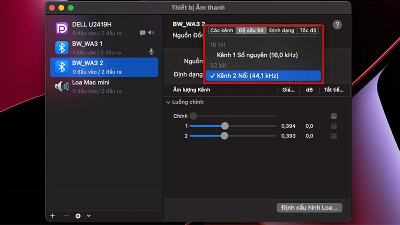 cách điều chỉnh âm thanh loa ngoài trên MacBook