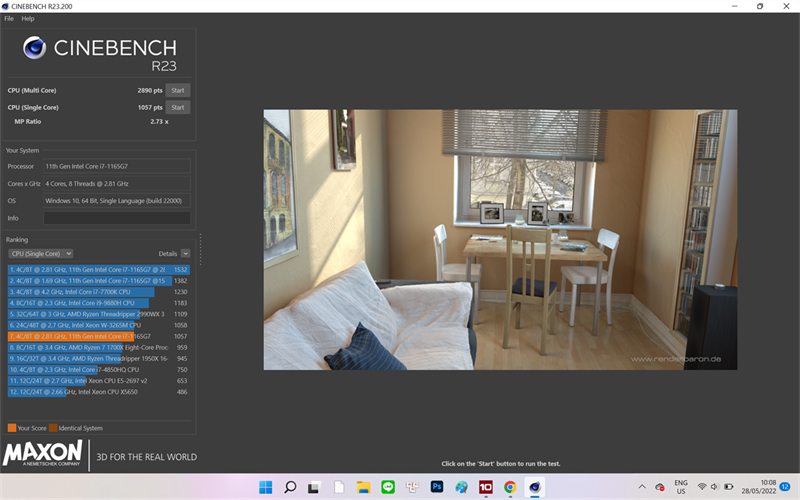 Điểm Cinebench R23 của Lenovo Yoga Duet 7 13ITL6. Điểm Cinebench R23 của Lenovo Yoga Duet 7 13ITL6.
