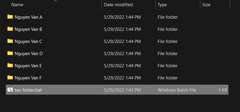 Cách tạo hàng loạt folder từ danh sách có sẵn Tạo Folder theo danh sách Excel