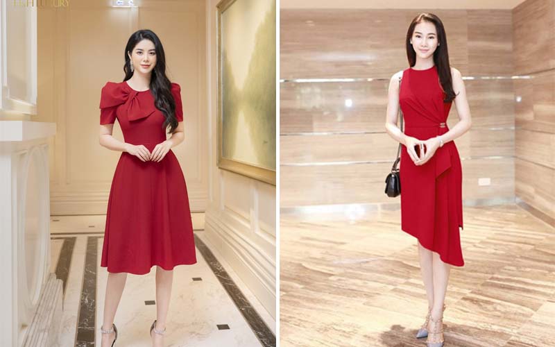 Váy Body Trắng Bẹt Vai Xẻ, Thiết Kế Cao Cấp V2991 - Xuân Quỳnh Luxury