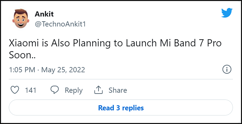 Rò rỉ về Xiaomi Band 7 Pro từ leaker trên Twitter
