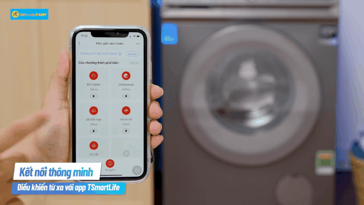 Đánh giá chi tiết dòng máy giặt thông minh Toshiba TW-BL > Ứng dụng kết nối và điều khiển máy giặt thông minh TSmartLife