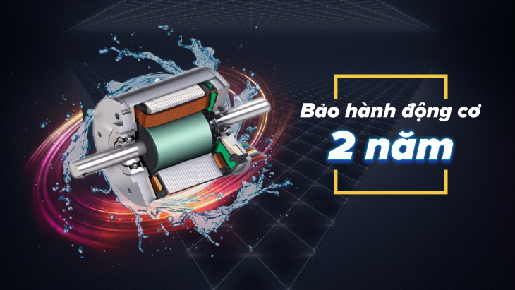 Đánh giá chi tiết dòng máy giặt thông minh Toshiba TW-BL > Bảo hành động cơ 2 năm