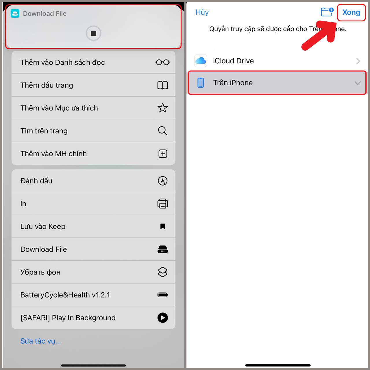 Cách tải file bằng Shortcuts trên iPhone