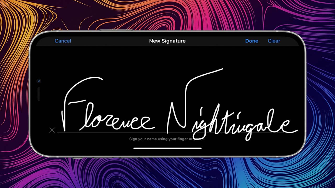 Chữ ký iPhone: Tính năng chữ ký iPhone giờ đây đã được cấp quyền cho tất cả người dùng iPhone. Bạn có thể tự tạo nên những dòng chữ ký theo phong cách riêng của mình và sử dụng để đánh dấu mỗi thông điệp, tài khoản trên thiết bị của bạn. Hãy xem ngay hình ảnh liên quan để có thể trải nghiệm tính năng hữu ích này!