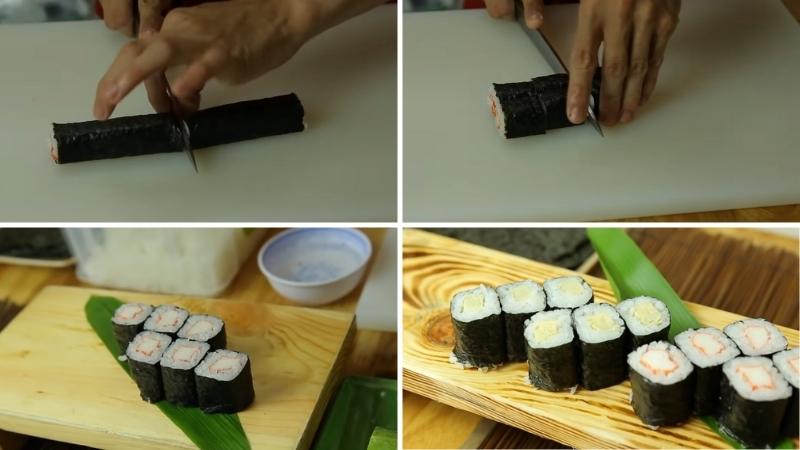 Làm salmon maki